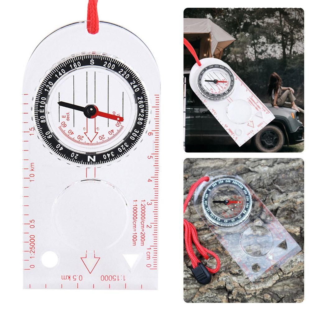 Map Compass Orienteering - Oryantiring Taban Plakası Pusula Yürüyüş Kamp