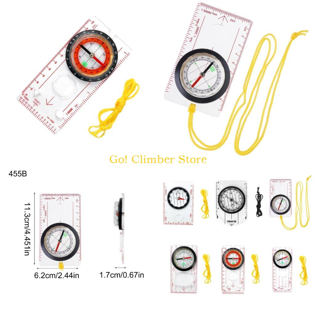 Map Compass Orienteering - Q84C Oryantiring Pusulaları, Cetvelli, Büyüteçli, Okuma,