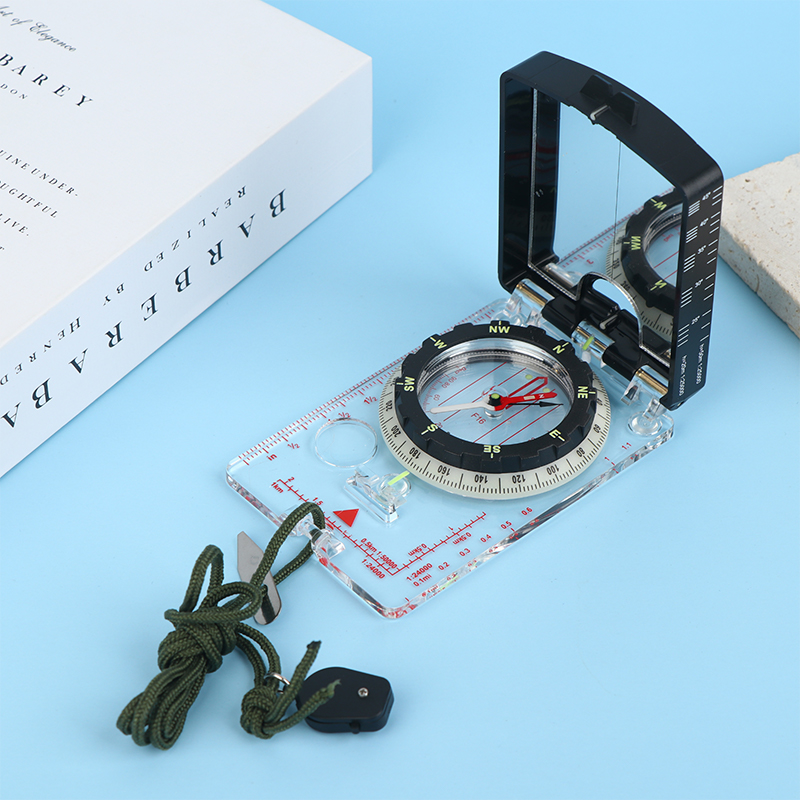 Map Compass Orienteering - Rastgele Renkli Ayarlanabilir Hedefleme Pusulası Aynalı