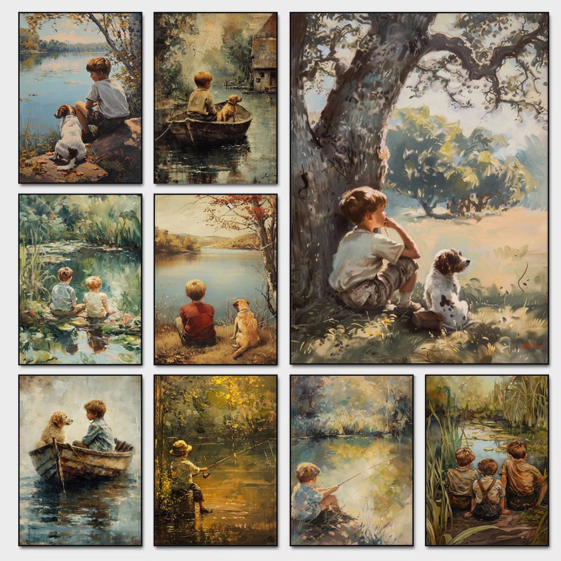 Vintage Erkek Odası sanat post - Outdoor Adventure For Kids incelemesi ve fiyatı