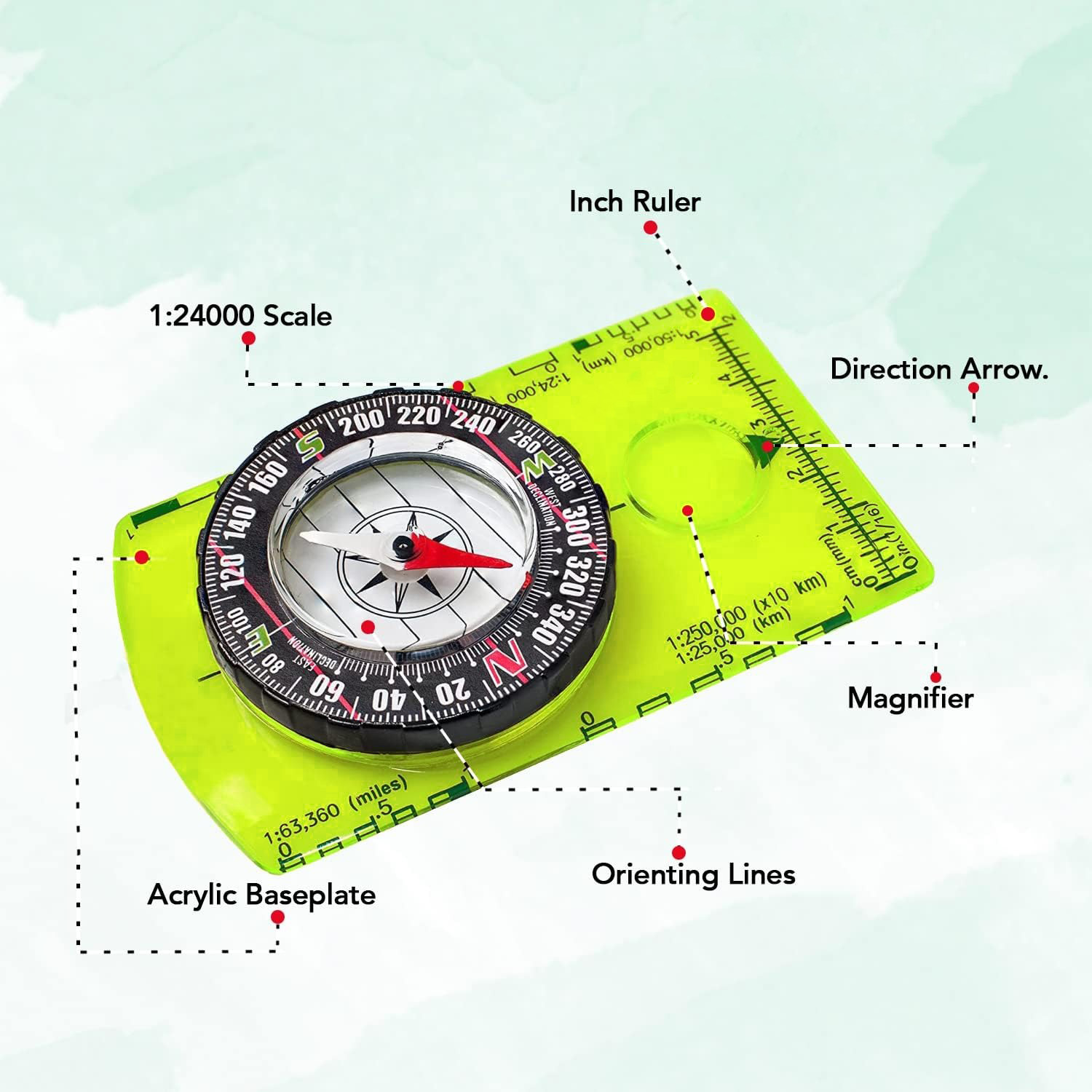 YANBIGUO Oryantiring Pusulası  - Map Compass Orienteering incelemesi ve fiyatı